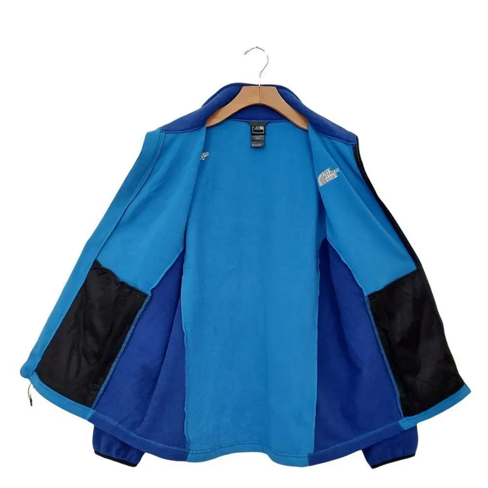 The North Face Jacket Mens Large Blue Fleece Full Zip Mock Neck Outdoor Travel